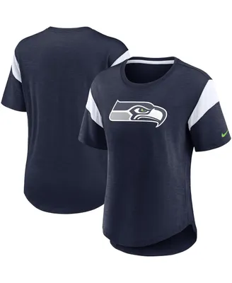 Women's Nike Heather College Navy Seattle Seahawks Primary Logo Fashion Top