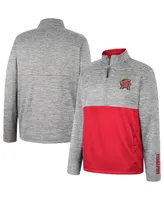 Men's Colosseum Gray Maryland Terrapins John Half-Zip Jacket