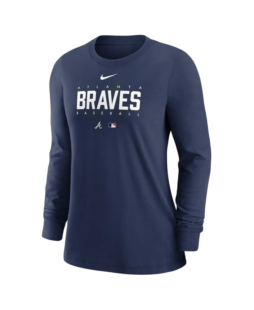 Women's Nike Navy Atlanta Braves Authentic Collection Legend Performance Long Sleeve T-shirt