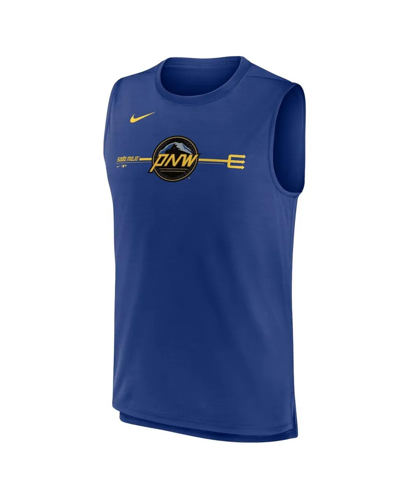 Men's Nike Royal Seattle Mariners 2023 City Connect Muscle Tank