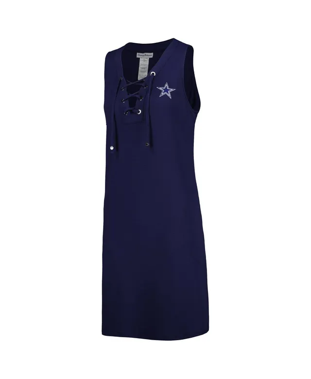 Women's Tommy Bahama Navy New York Yankees Island Cays Lace-Up Spa Dress Size: Extra Large