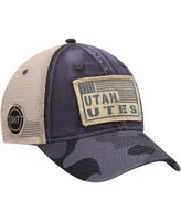 Men's Colosseum Charcoal Utah Utes Oht Military-Inspired Appreciation United Trucker Snapback Hat