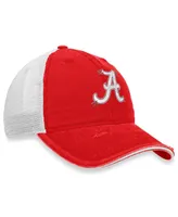 Women's Top of the World Crimson, White Alabama Crimson Tide Radiant Trucker Snapback Hat