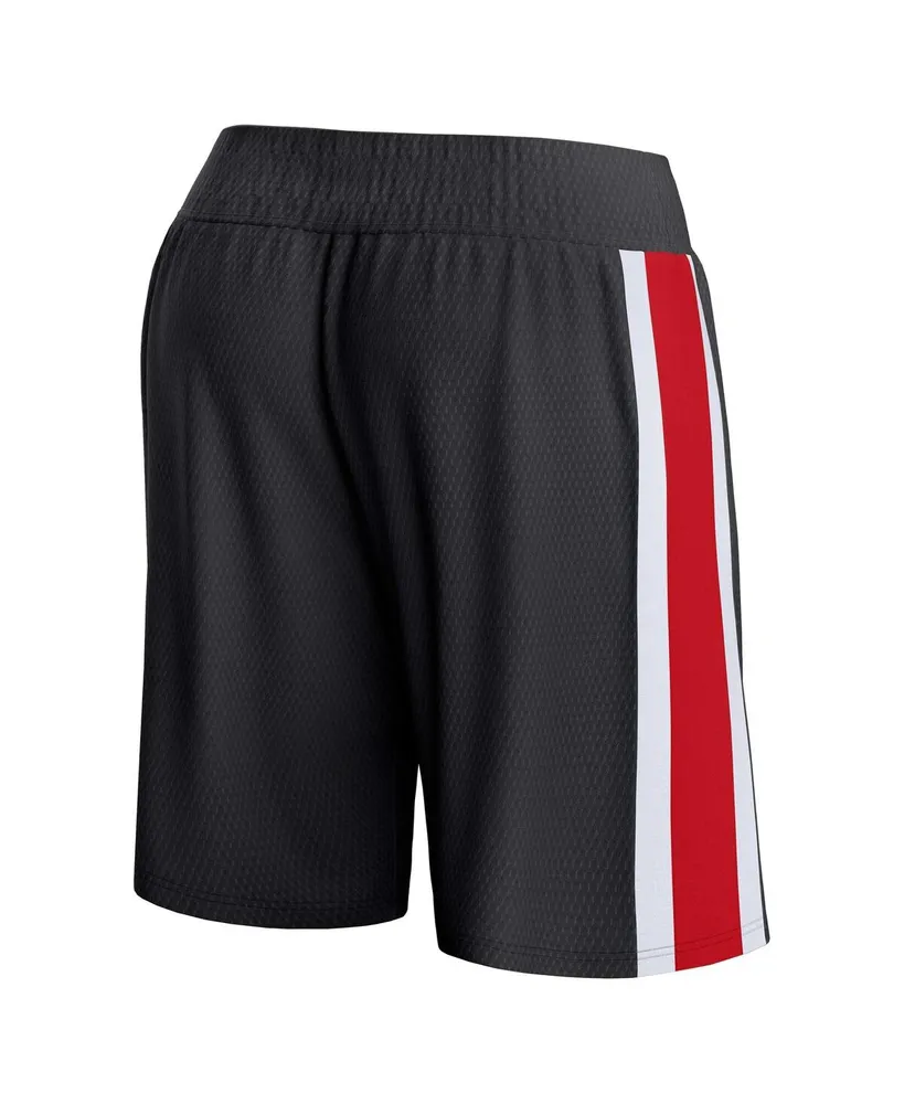 Men's Fanatics Black Portland Trail Blazers Referee Iconic Mesh Shorts