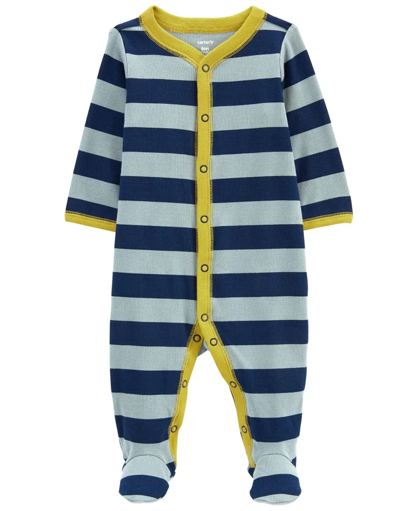 Carter's Baby Boys Striped Snap Up Cotton Sleep and Play