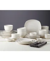Inspiration by Denmark Soft Square 42 Pc. Dinnerware Set, Service for 6