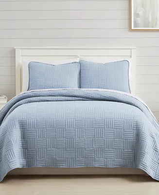 Southshore Fine Linens Grid 3 Piece Quilt Set