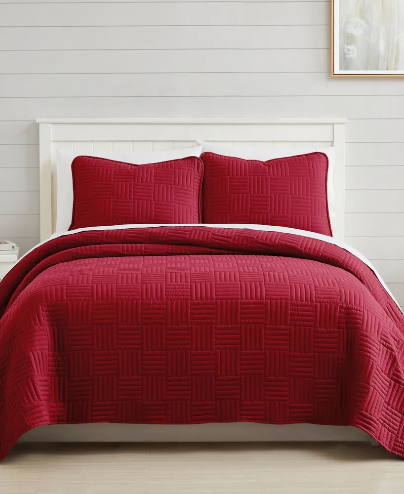 Southshore Fine Linens Grid 3-Pc. Quilt Set