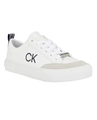 Calvin Klein Women's Lariss Round Toe Lace-up Casual Sneakers - White Multi