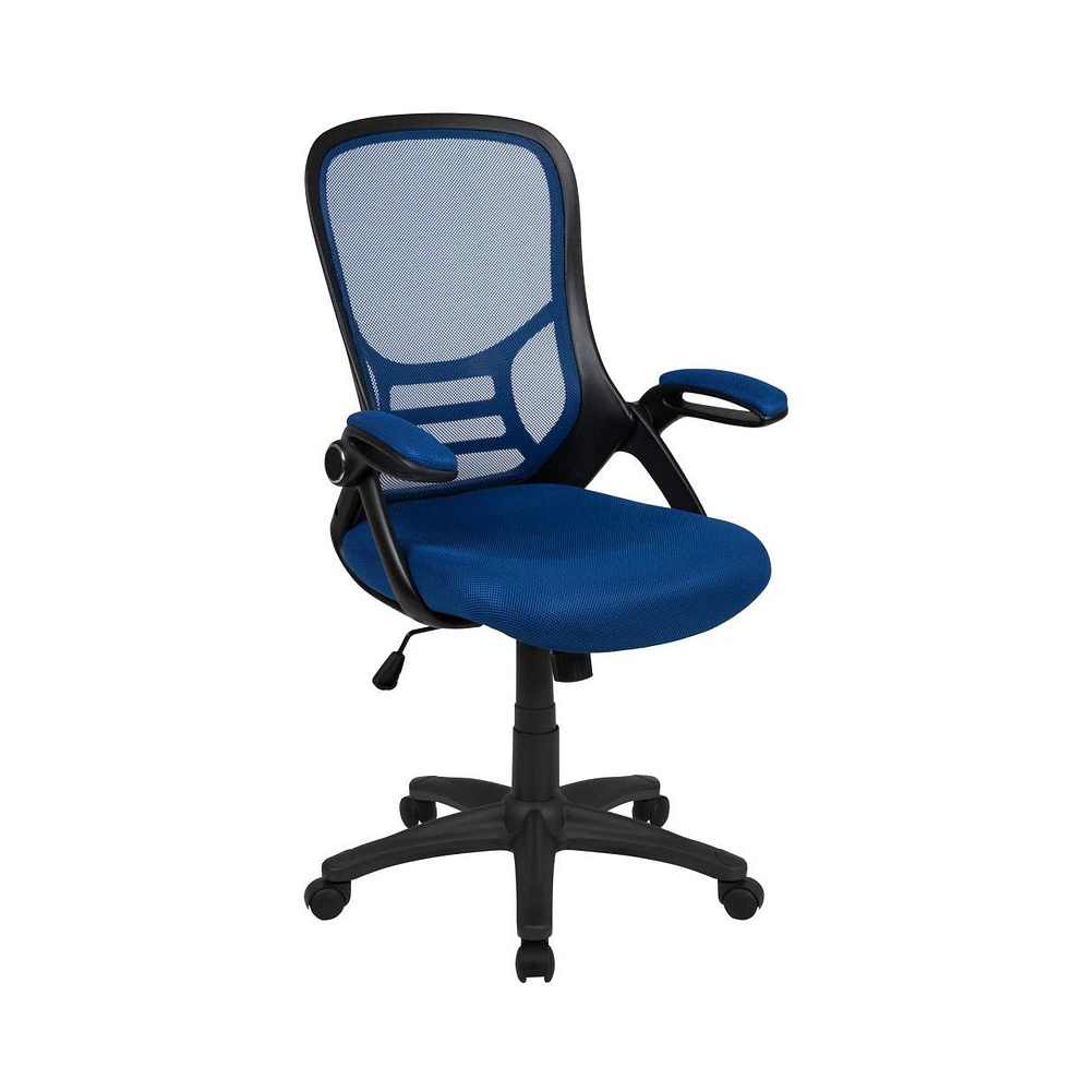 Emma+Oliver High Back Mesh Ergonomic Office Chair With Flip-Up Arms
