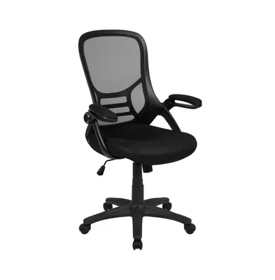 Emma+Oliver High Back Mesh Ergonomic Office Chair With Flip-Up Arms