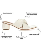 Journee Signature Women's Charlize Twisted Slip On Dress Sandals