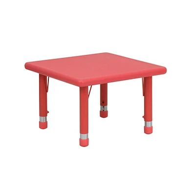 Emma+Oliver 24" Square Plastic Height Adjustable Activity Table