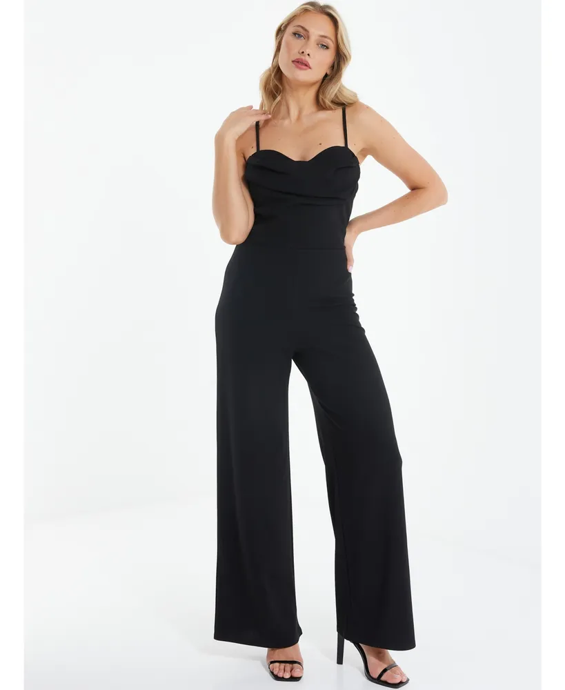 Women's Cowl Neck Palazzo Jumpsuit