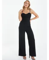 Quiz Women's Cowl Neck Palazzo Jumpsuit