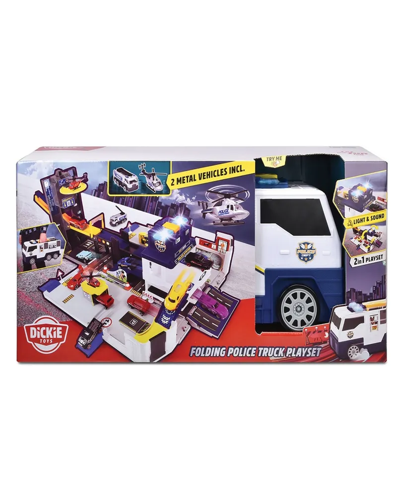 Dickie Toys Hk Ltd - Folding Police Truck Playset