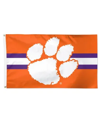 Wincraft Clemson Tigers 3' x 5' Horizontal Stripe Deluxe Single-Sided Flag