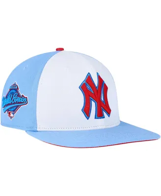 Men's Pro Standard White and Light Blue New York Yankees Blue Raspberry Ice Cream Drip Snapback Hat