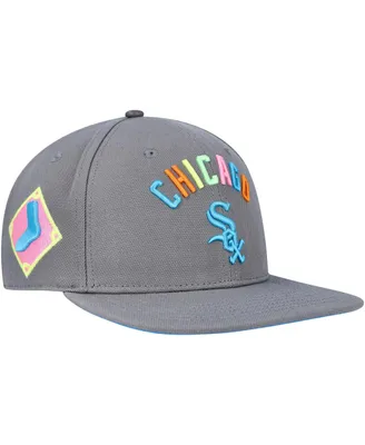 Men's Pro Standard Gray Chicago White Sox Washed Neon Snapback Hat
