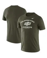 Men's Nike Olive Oklahoma State Cowboys Stencil Arch Performance T-shirt