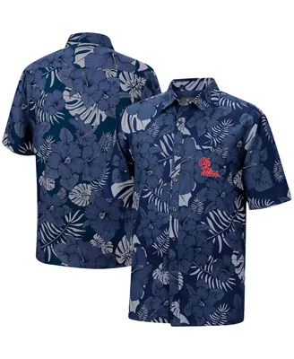 Men's Colosseum Navy Ole Miss Rebels The Dude Camp Button-Up Shirt