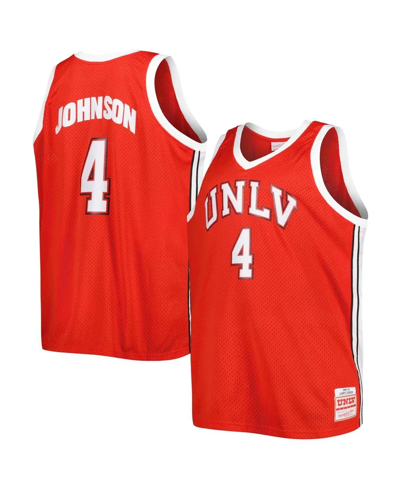 Men's Mitchell & Ness Larry Johnson Scarlet Unlv Rebels Big and Tall Swingman Jersey