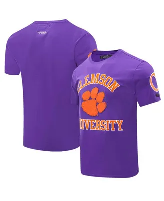 Men's Pro Standard Purple Clemson Tigers Classic Stacked Logo T-shirt
