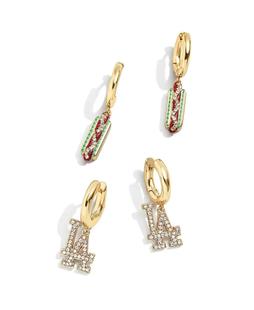 Women's Baublebar Los Angeles Dodgers 2-Pack Earrings Set - Gold