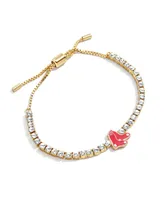 Women's Baublebar Boston Red Sox Pull-Tie Tennis Bracelet - Gold