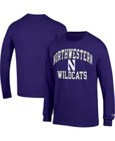 Men's Champion Purple Northwestern Wildcats High Motor Long Sleeve T-shirt