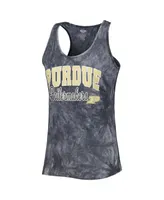 Women's Concepts Sport Charcoal Purdue Boilermakers Billboard Tie-Dye Tank Top and Shorts Sleep Set