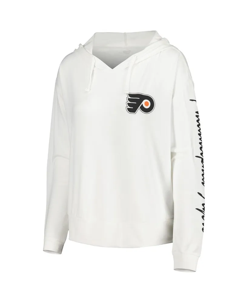 Women's Concepts Sport White Philadelphia Flyers Accord Hacci Long Sleeve Hoodie T-shirt