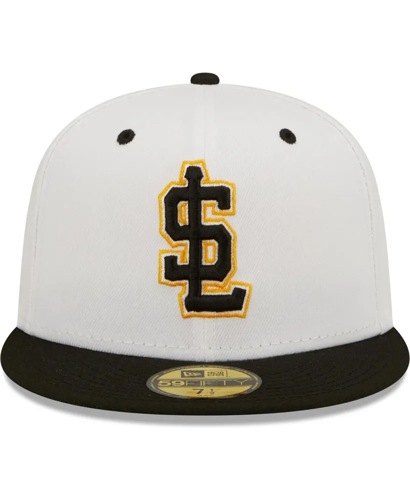Men's New Era White Salt Lake Bees Alternate Logo Authentic Collection 59FIFTY Fitted Hat