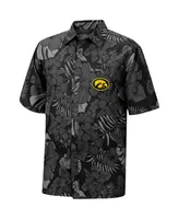 Men's Colosseum Black Iowa Hawkeyes The Dude Camp Button-Up Shirt