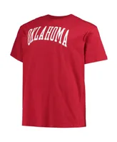 Men's Champion Crimson Oklahoma Sooners Big and Tall Arch Team Logo T-shirt