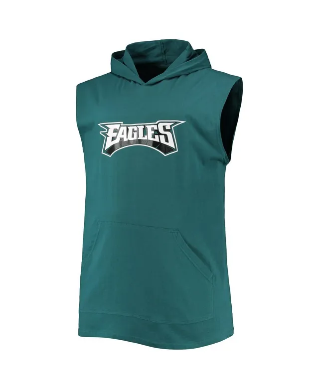 Men's Midnight Green Philadelphia Eagles Big & Tall Muscle Sleeveless Pullover Hoodie