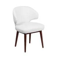 Emma+Oliver Side Reception Chair With Walnut Legs