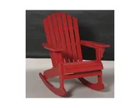 Outsunny Wooden Adirondack Rocking Chair Outdoor Lounge Chair Fire Pit Seating with Slatted Wooden Design, Fanned Back