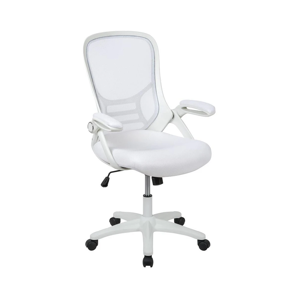 Emma+Oliver High Back Mesh Ergonomic Office Chair With Flip-Up Arms