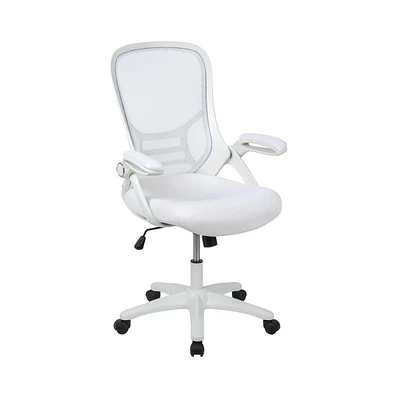 Emma+Oliver High Back Mesh Ergonomic Office Chair With Flip-Up Arms