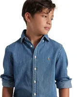 Polo Ralph Lauren Big Boys Cotton Chambray Sport Shirt