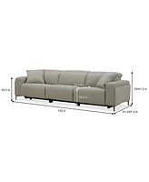 Closeout! Adney 121" 3 Pc Zero Gravity Fabric Sectional with Power Recliners, Created for Macy's