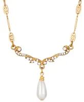 2028 Imitation Pearl Crystal Necklace