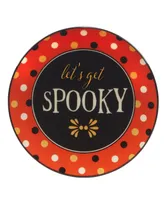 Certified International Spooky Halloween Set of 4 Canape Plates, Service for 4