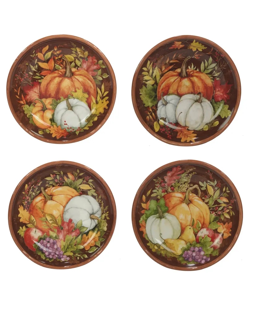 Certified International Harvest Blessings Set of 4 Soup Bowl, Service for 4