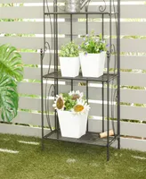 CosmoLiving Metal Indoor Outdoor Planter Set of 3