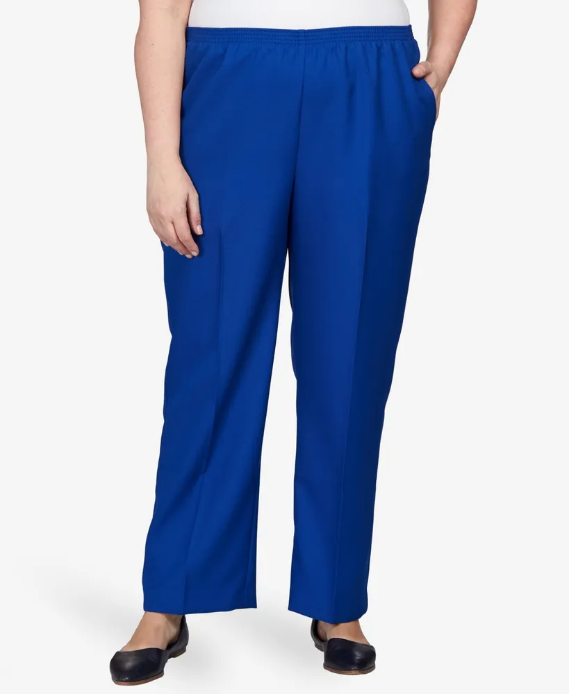 Alfred Dunner Classics Womens Mid Rise Straight Pull-On Pants, Color: Denim  - JCPenney