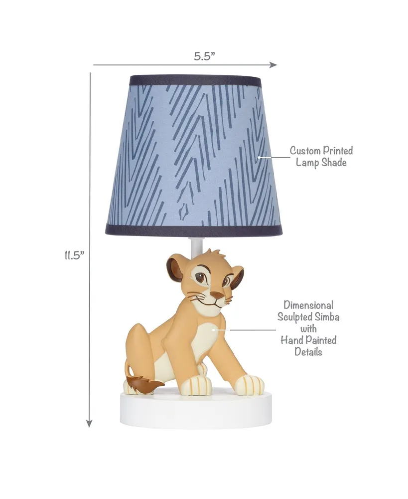 Lambs & Ivy Disney Baby Lion King Adventure Blue Lamp with Shade & Bulb - Simba