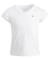 Tommy Hilfiger Big Girls Cotton V-Neck T-Shirt