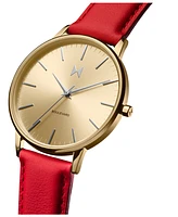 Mvmt Women's Boulevard Red Leather Strap Watch 38mm